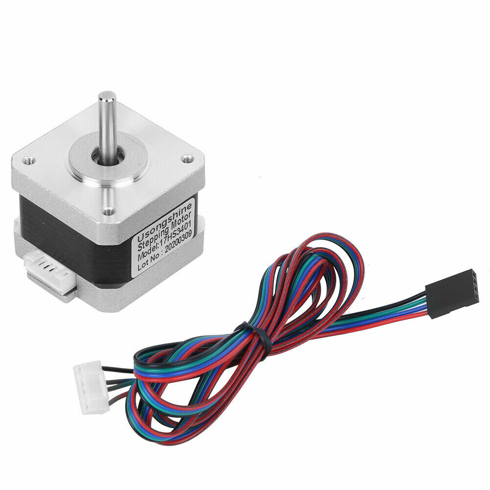 17HS3401 34mm Nema 17 Stepper Motor 42 Motor 42BYGH 1.3A 28N.cm 4-lead for 3D Printer CNC Laser Engraving